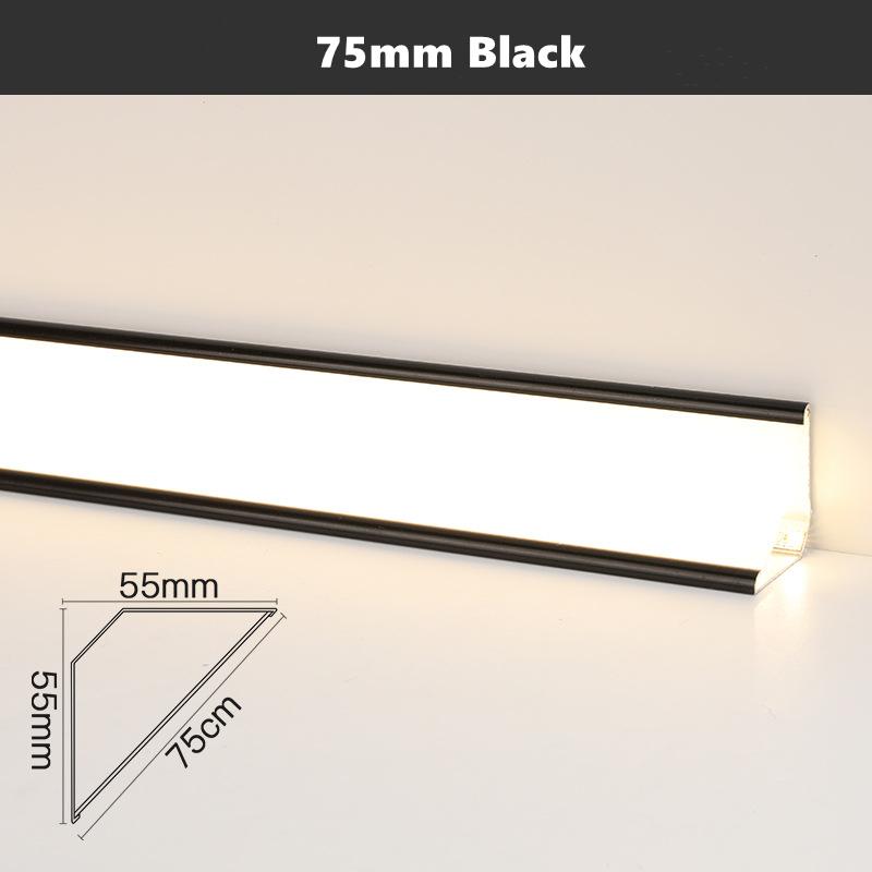 V Shape Ceiling Top Corner Linear Lamp LED Aluminum Profile No Slotting Wall Ceiling Plaster Line Luminous Decoration Light