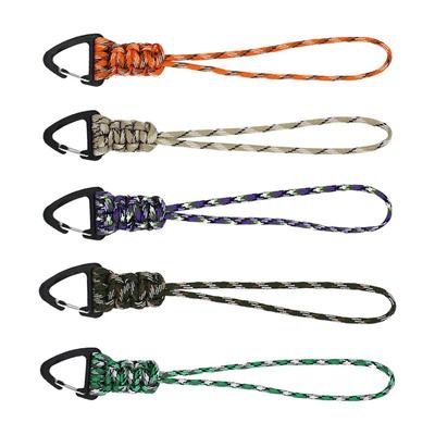 Cordão de Paracord Para Chaves Mosquetão de Paracord Porta-Chaves Fivela Triangular de Liberação Rápida Gancho de Clipe Fecho de Tira Para Exterior