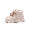 Kinder Mode Stiefel Khaki Farbe Jungen Mädchen Baby Gepolsterte Warme Baumwolle Schuhe Herbst Winter Beige Kinder Baby Kurze Leder stiefel