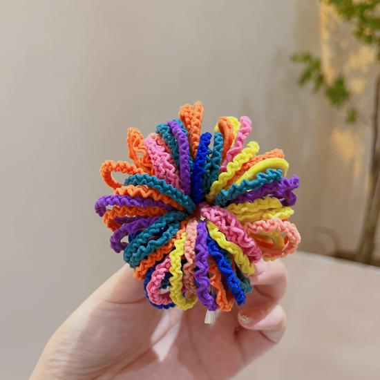 Colorful Kids' Hair Ties: Elastic Lace Scrunchies & Durable Headbands