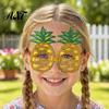 Summer Party Sunglasses Hawaiian Tropical Glasses, Glitter Felt Beach Pool Eyeglasses, Accessories Ocean Luau Style Eyewear for Photo Booth