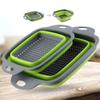 Collapsible Cutting Board with Colander Multifunction Silicone Folding Chopping Board Dish Basin Basket Drainer Kitchen Storage