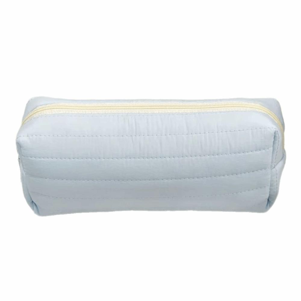 Portable Cream Color Pencil Case Multi-functional School Storage Bag  Office Use