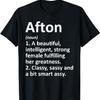 AFTON Definition Personalisierter Name Lustiges Weihnachtsgeschenk T-Shirt