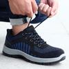 Men's Safety Shoes Anti Slip Working Shoes Breathe Waterproof Steel Toe Sneakers Anti Smashing Piercing Work Shoe Wear-resistant