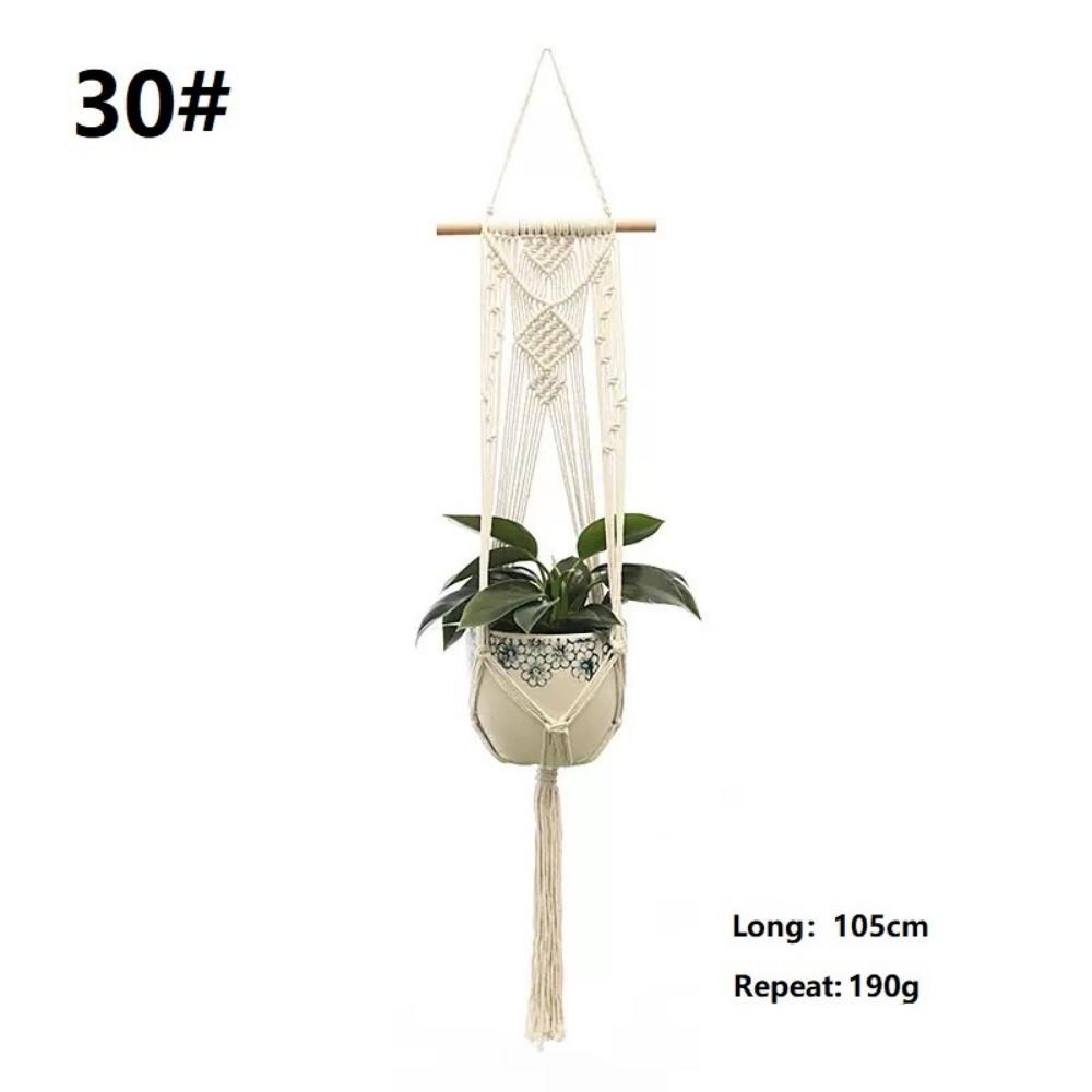 Bohemian hand-woven plant hanging basket holder, indoor and outdoor hanging plant stand, 6 different size plant hanging baskets