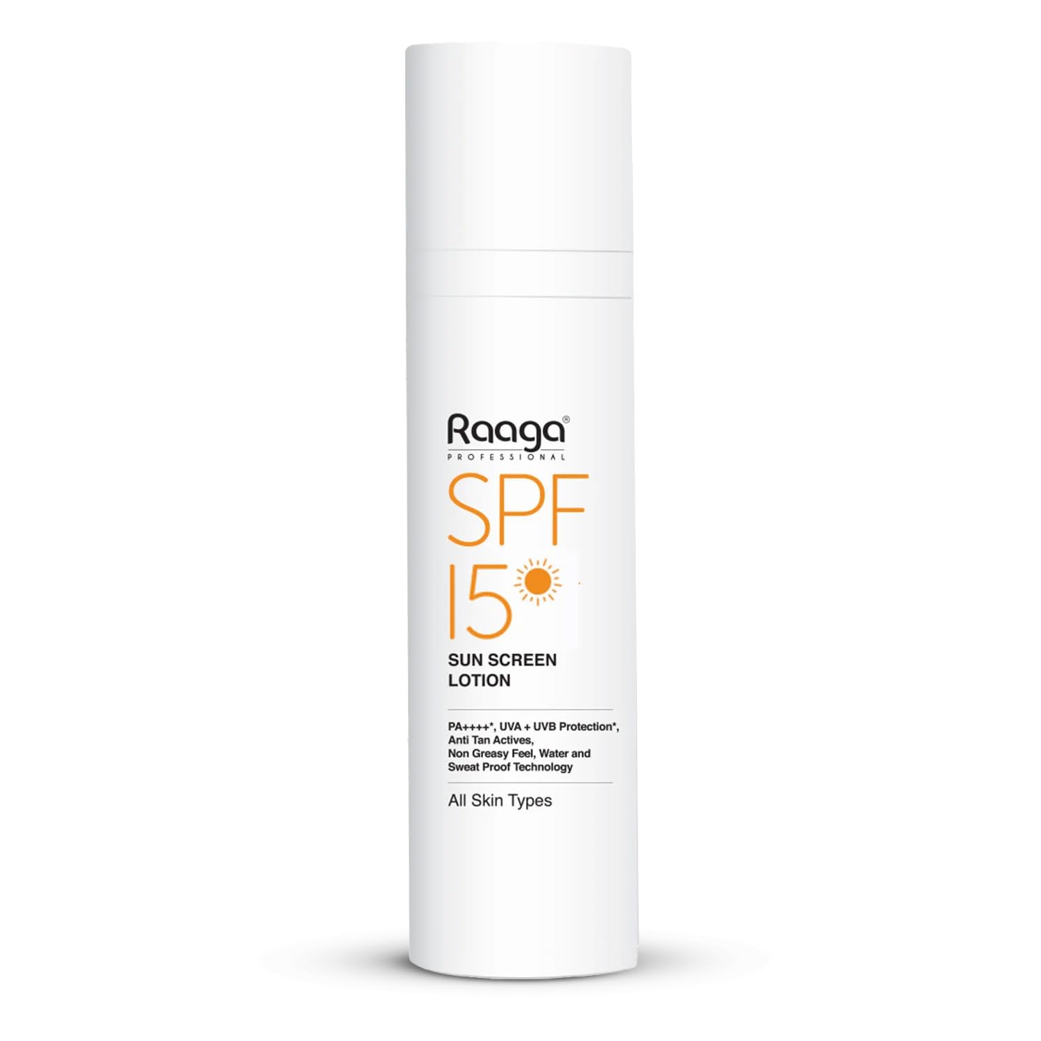 Raaga Professional Солнцезащитный лосьон SPF 15 PA++++ Защита UVA UVB Нежирный Водостойкий 55 мл