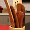 Wooden Spurtle for Cooking Teak Spatula Utensils for Mixing Stirring Serving Heat Resistant Dough Spoons