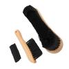 Billiard Pool Table and Rail Brush Set   Wood Billiard Brush Cleaner Tools Supplies with Cue Cleaning Cloth for Pool Table Accessories