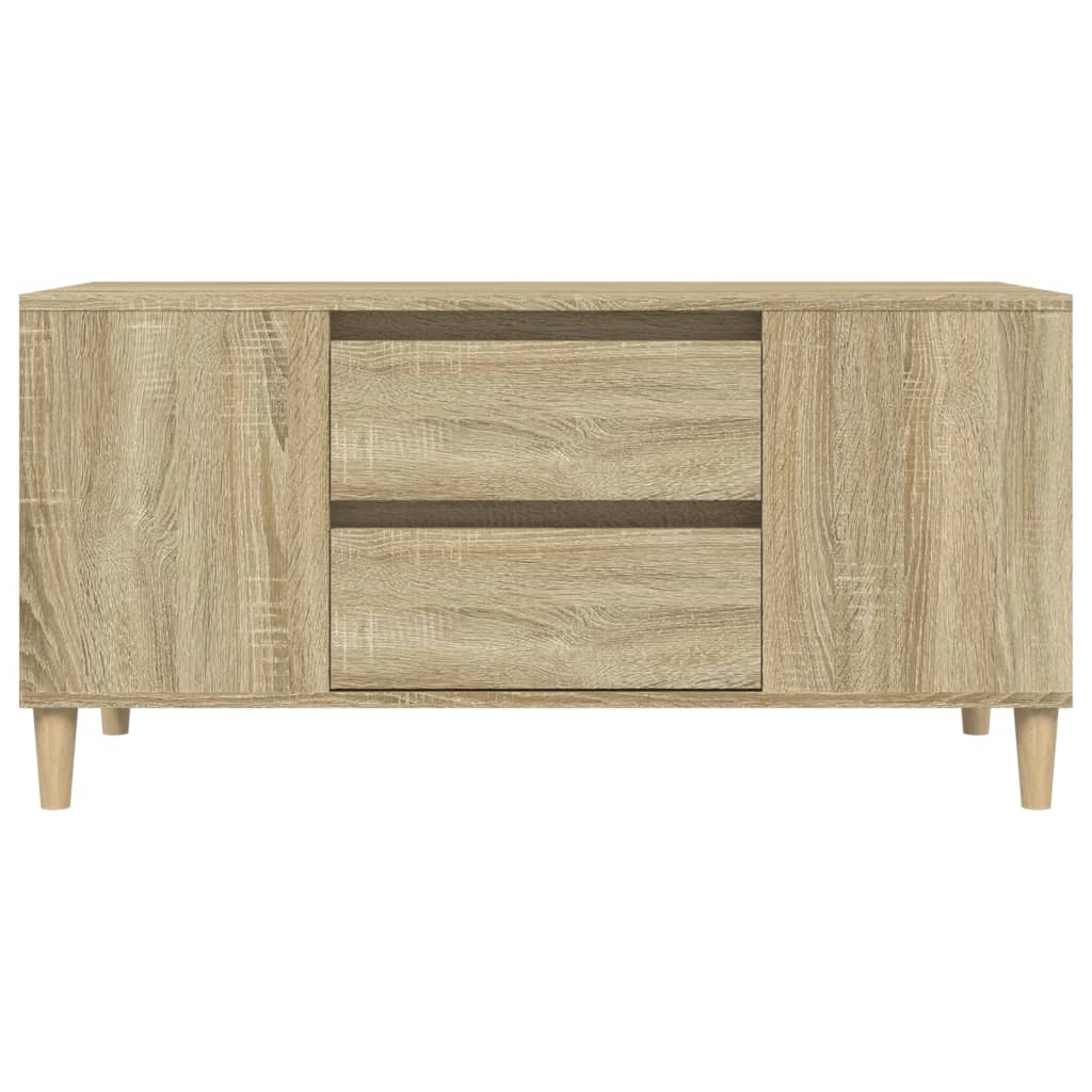 TV Stand in Sonoma Oak Finish 102 x 44.5 x 50 cm Particleboard