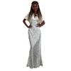 European and American women's clothing summer new sweet small fresh V-neck floral slim and thin long dress