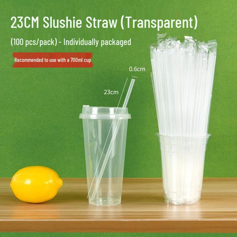 ZISIZ 1000-Piece Individually Wrapped Disposable Plastic Straws