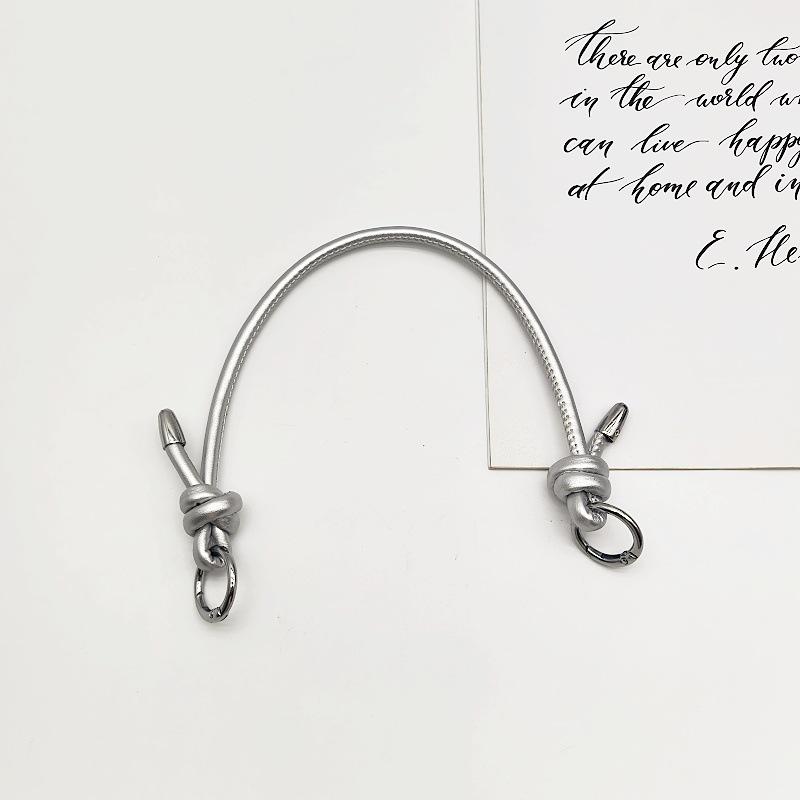 Knyten Dam PU-läder Handväskrem med Metallringspänne - Mode Axelremsbyte