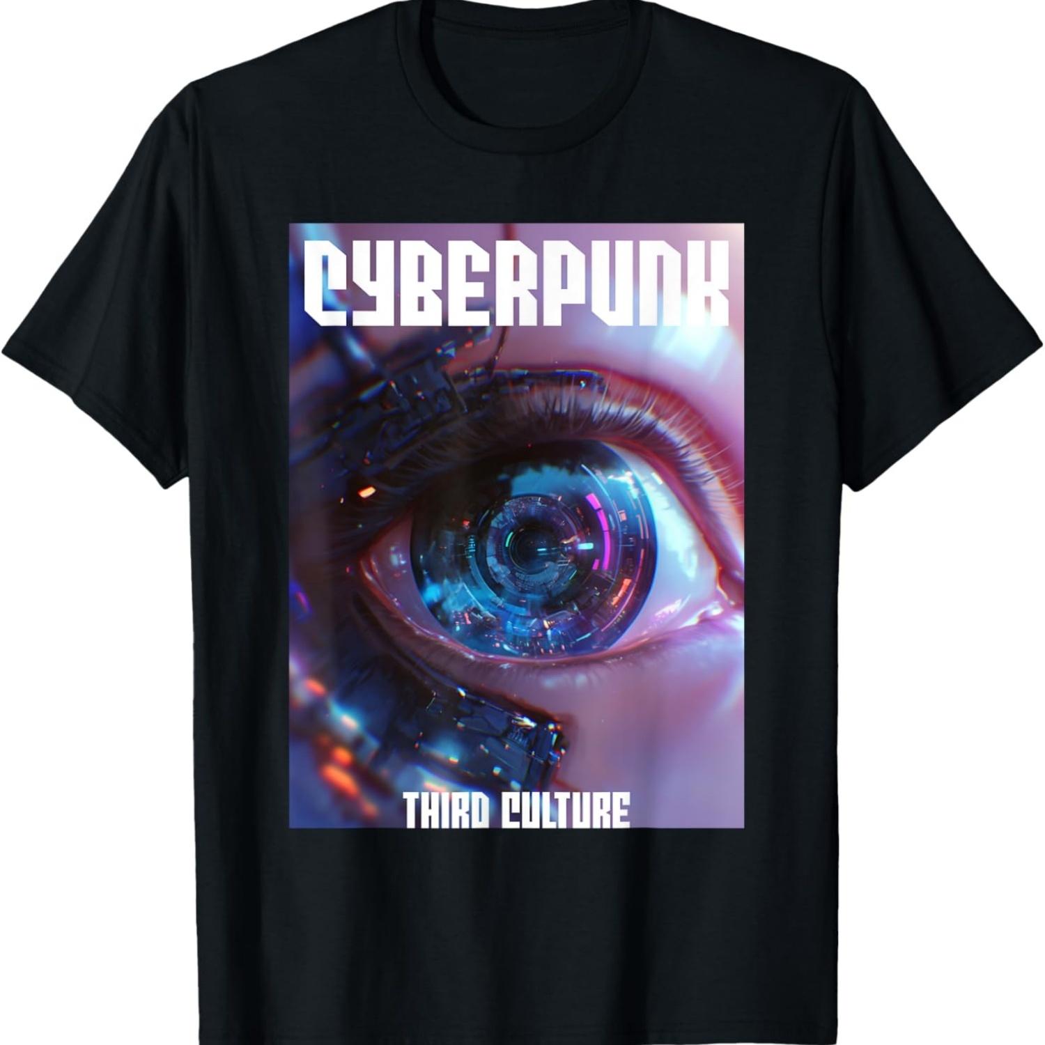 CYBERPUNK CYBERNETIC EYEBALL T-Shirt S чёрный