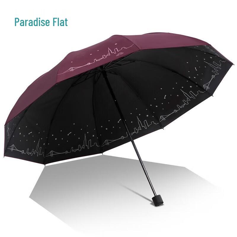 Heaven 10-Rib Automatic UV Protection Travel Umbrella