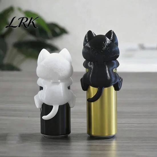 Reusable Drink Toppers 3D Printed Cute Animal Can Cover, Soda Protector Lid, Dinosaur Frog Shark Picnic Accessories Dust Cover for Standard