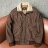 Genuine Leather Jacket Men Winter Bomber Coat Real Cowhide Fur Lined Warm Padded Jacket Large Size
