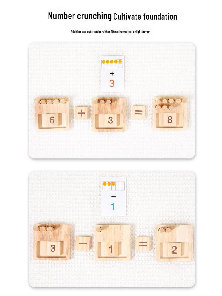 Montessori Sensory Integration Math Learning Sticks: Wooden Peg and Matching Board Toy for Early Education