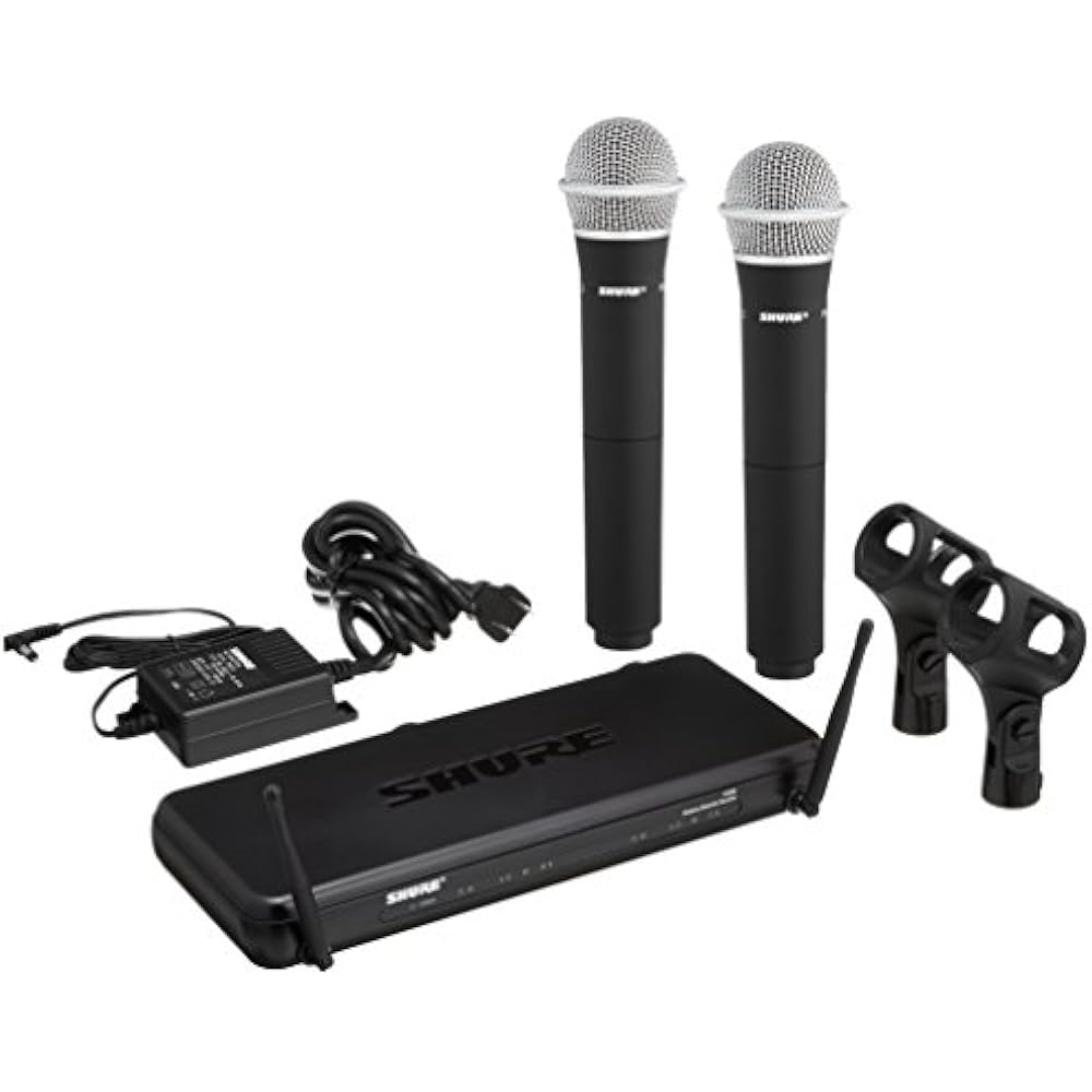 

SHURE Sure Wireless Microphone System SVX288J/PG28-JB1: SVX2/PG28 Handheld Dynamic Microphone 2 S...