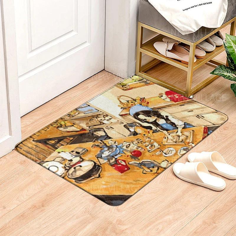 House Entrance Carpet Home Doormat Modern Nordic Style Room Bath Mat Foot Mat Bathroom Non-slip Mat Kitchen Water Absorption Mat