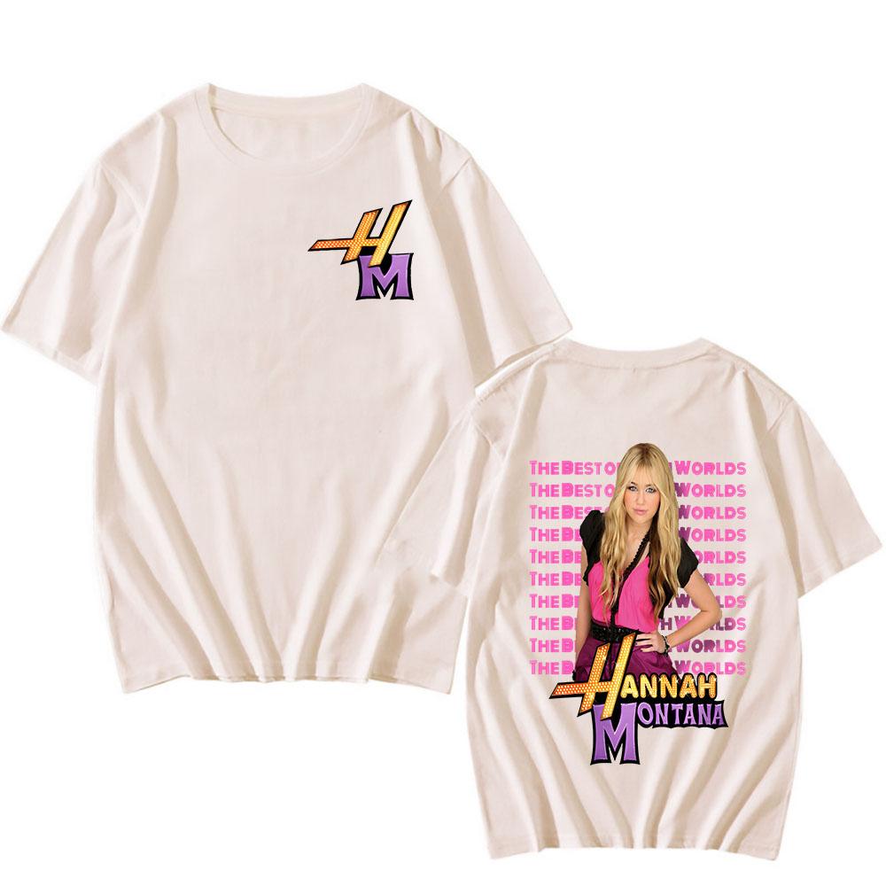Hannah Montana Music Print TShirt Unisexs and Womens Style Casual ShortSleeved TShirt HipHop Style Streetwear Style