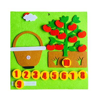 1 Set Picking Vegetables Diy 3D Puzzles Digital Education Kindergarten Early Learning Toy Kids Montessori Math Toys Gifts