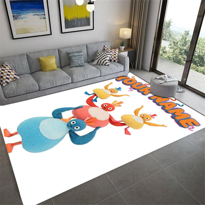 Custom Name Twirlywoos Carpet Rug for Living Room Bedroom Home Sofa Decoration,Kids play Non-slip Floor Mat