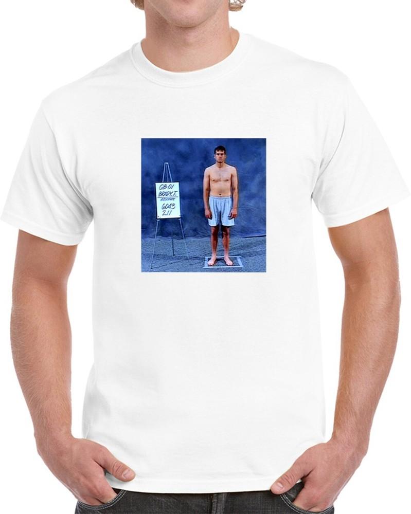 Tom Brady Combine Photo Tee Retro Football Draft Funny T Shirt Unisex T-Shirt L