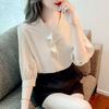 Summer New Style Ruffled V-neck Chiffon Shirt Women's Short-sleeved Fashion T-shirt Versatile Top