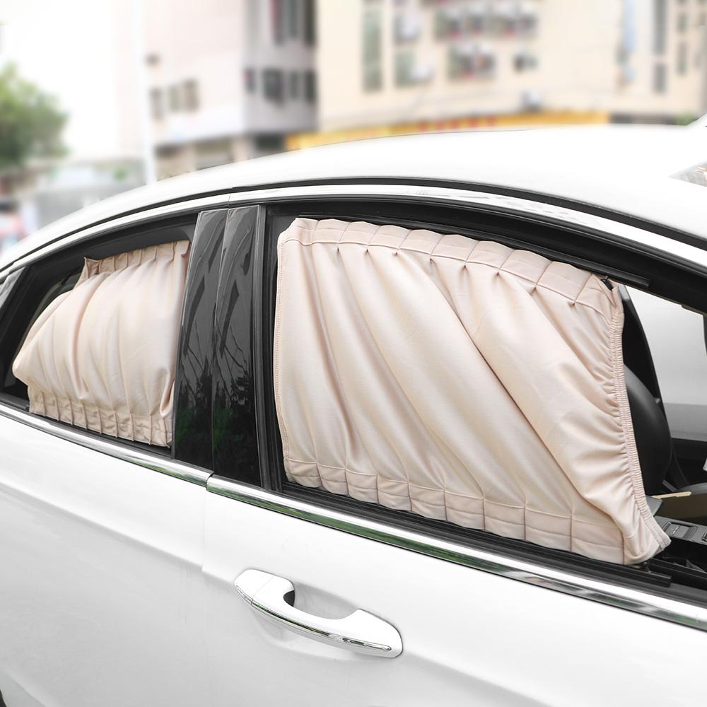 Aluminum Alloy Car Curtain Universal Car Side Window Sunshade Curtains 2pcs/Set Sun Visor Blinds Cover