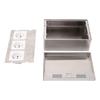 Recessed Floor Socket 4000W 3  Outlets Embedded Floor Receptacle Box for Office Hotel School