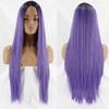 MERISIHAIR Long Straight Black Wigs Women Middle Part Synthetic Wig Heat Resistant Fiber Natural Looking Wig