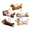 Plush Dog Dachshund Keychain Cartoon Puppy Stuffed Keyring Cute Key Holder Pendant Bag Hanging Decoration Couple Gift