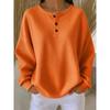 Women Plaid Knit Round Neck Blouse Long Sleeve Top Plus Size Loose Fit Pullover T-shirt Solid Color Casual Fall Winter Basic Shirt