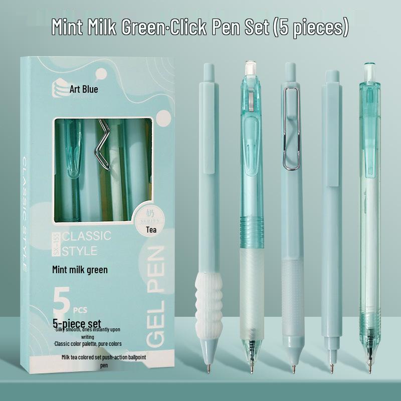 Quick-Drying Purple Click Pen for Students - High Aesthetic, Ideal for Primary and Middle School Use, Neutral Ink with ST Pen Tip