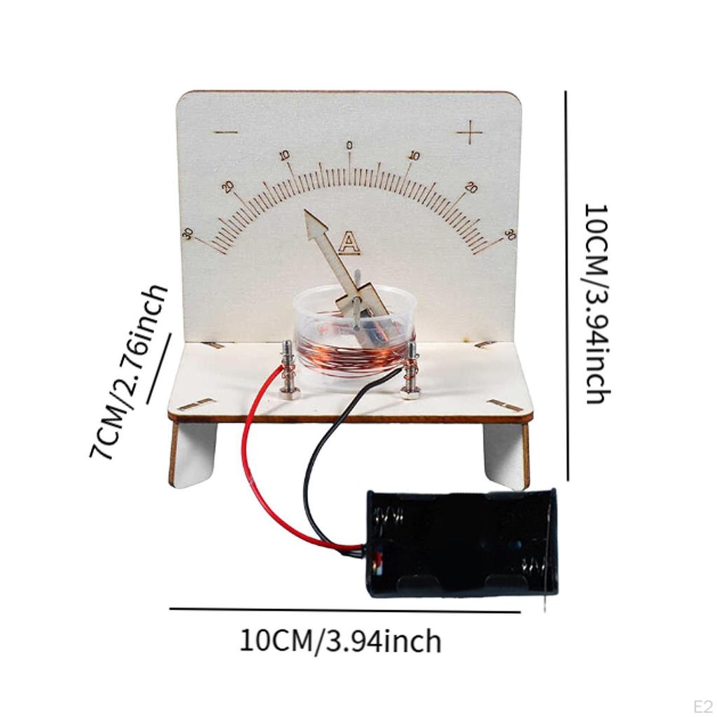 DIY Ammeter Model Physics Stem Toys Birthday Gifts Wooden Teaching Tool Toy Experiment Set