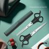 Hair Cutting Scissors Thinning Shears 6 Inch Professional Stainless Steel Barber Scissors with Sharp Blades for Men Women Black