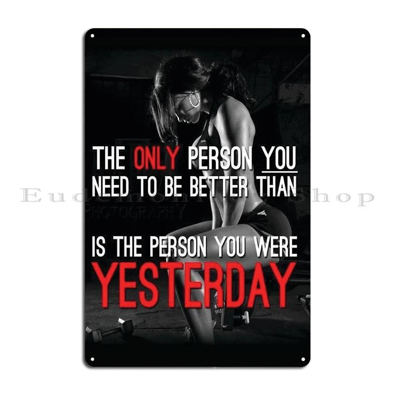 Gym Motivation Workout Motivational Quote Weight Lifting Competition Metal Vintage Customize Wall Decor Cave Tin Sign Poster 20x30cm(7.8x11.8inch)