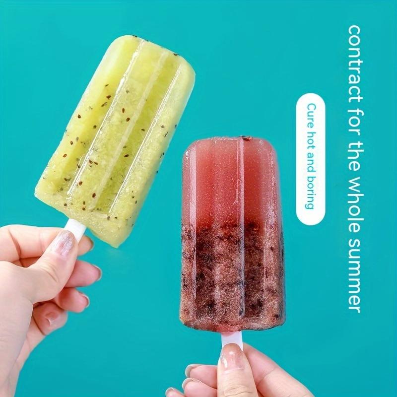 Vintage Style Ice Cream Maker - Airtight 4-Slot Mold with Lid, Nostalgic Popsicle Shapes, Easy Freeze & Store At Home