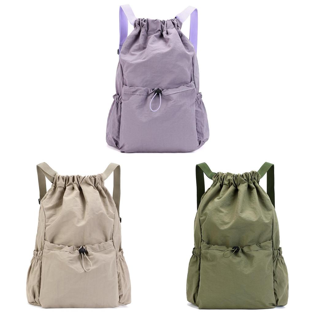 Zaino Sportivo Coulisse in Poliestere Per Uomini Donne Viaggio Outdoor Leggero Impermeabile Borsa Portaoggetti