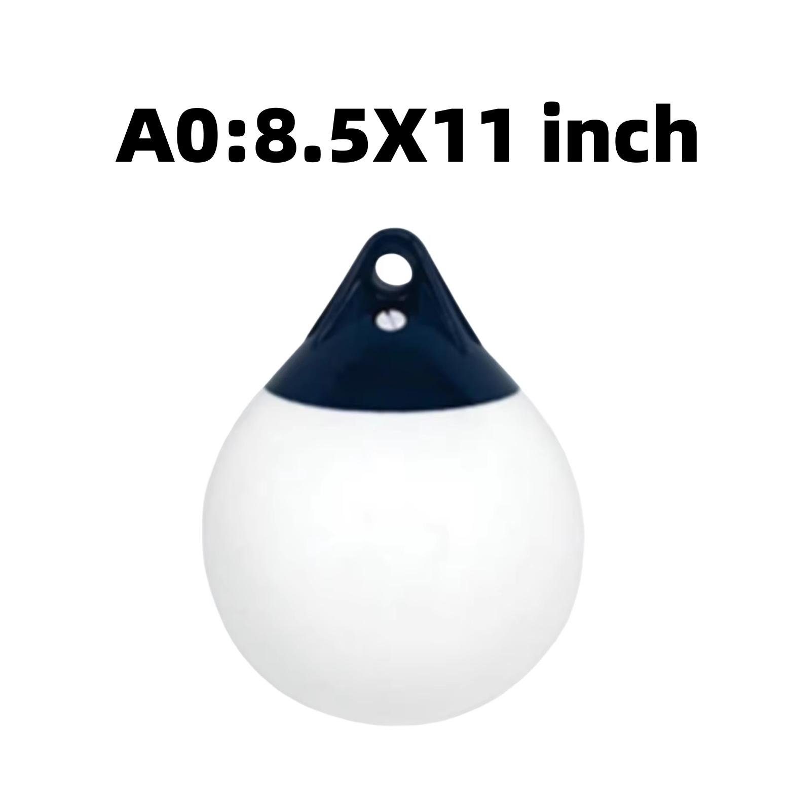 Marine Bumper PVC Boat Anchor Buoy Anti-ultraviolet Yacht Sailing Inflatable Buoy Marine Fender 8.5x11inch