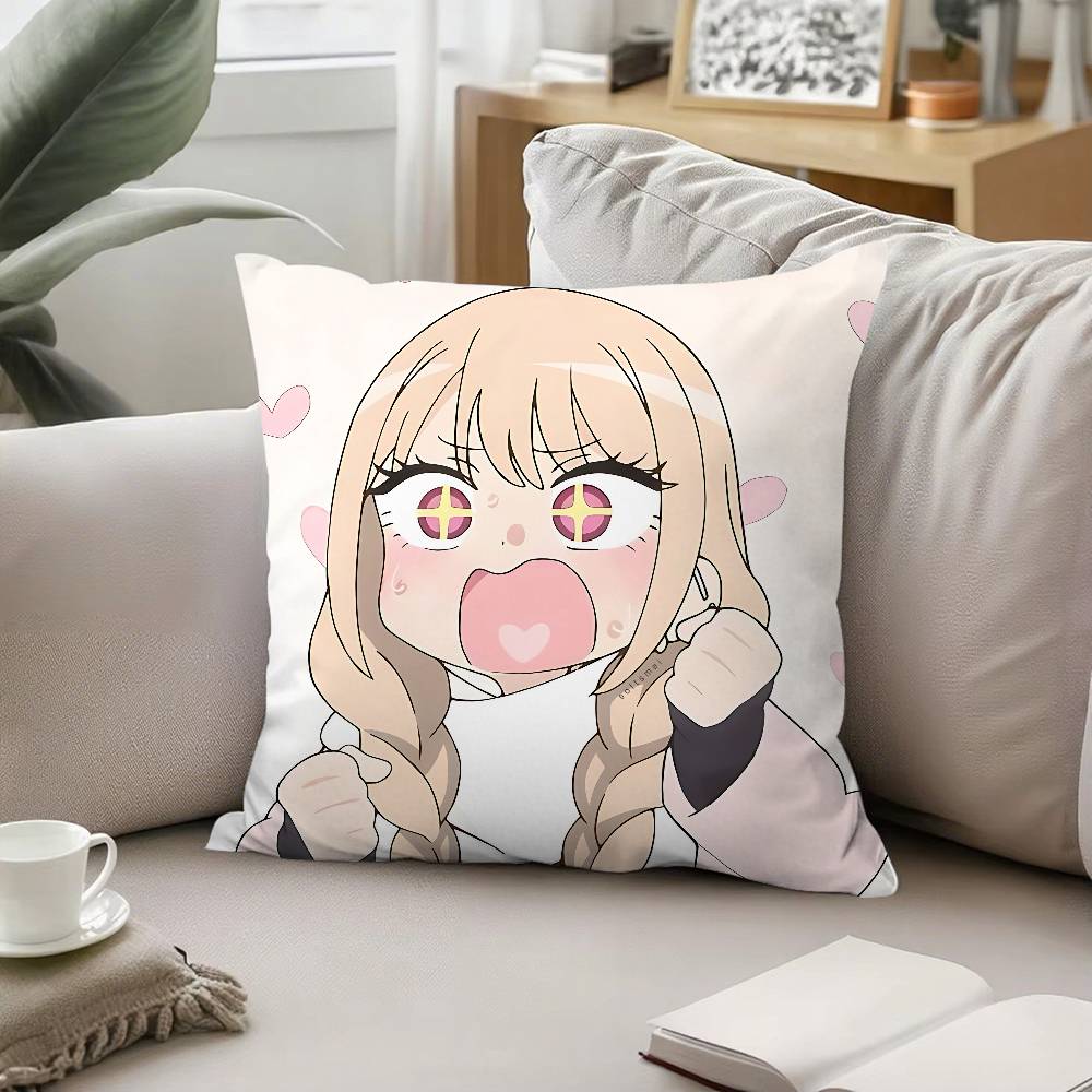 Anime My Dress-Up Darling Throw Pillow Covers Pattern Cushion Cover Suitable For Sofa Bedroom Car Pillow Cover