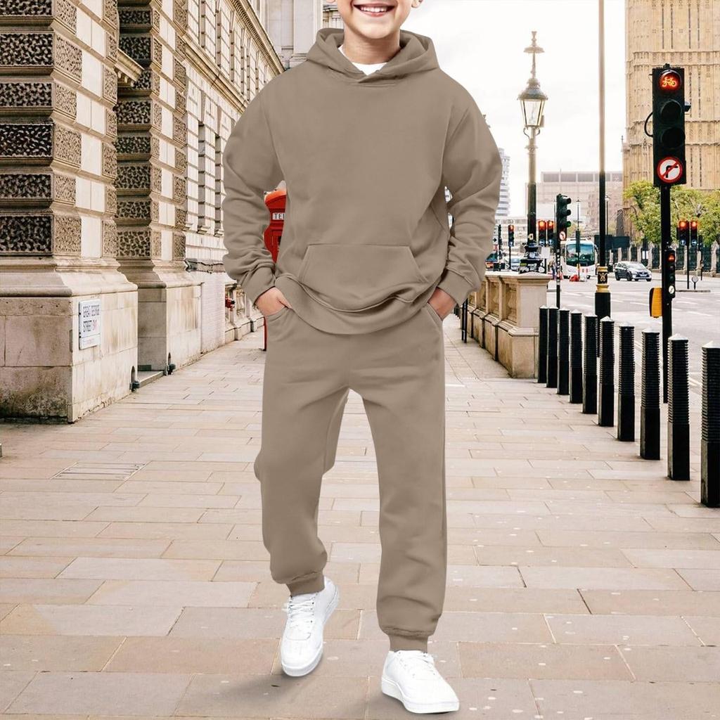 Jungen Bekleidungssets Winter Hoodie Warme Kuschelkleidung Zweiteilige Outfits Für Kinder Trainingsanzug Freizeitanzug Bequem