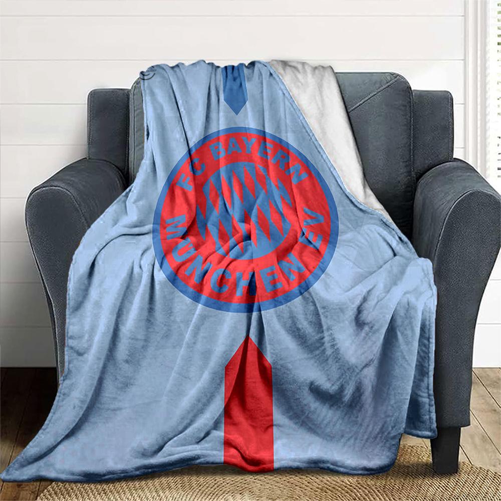 Bayern Munich Crest Blanket Warmthful Decor Perfect for Chair Bed Office Chair All-Season Use Stylish Decor Suitable for Gifting Relatives and Friends