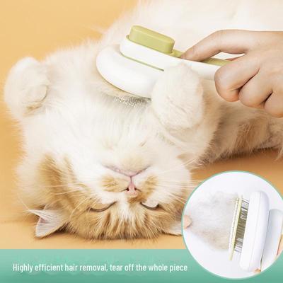 Self-Cleaning Pet Grooming Comb for Cats & Dogs - Automatic Hair Removal & Needle Design