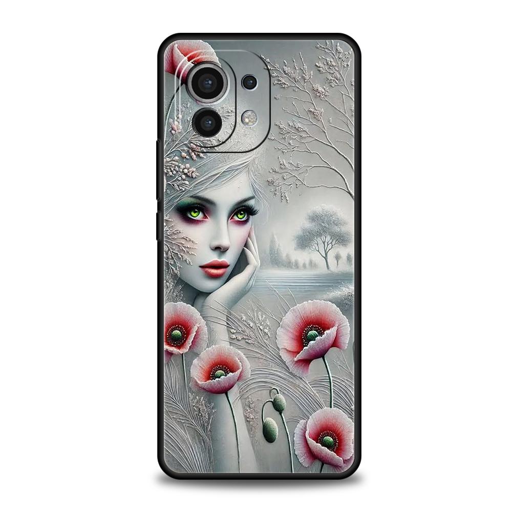 Phone Case Cover for Xiaomi Poco F7 F6 F5 F4 F3 X7 X6 X5 X4 X3 NFC M4 C51 C55 GT Pro 5G Soft TPU Fundas Cute White Clothes Capas