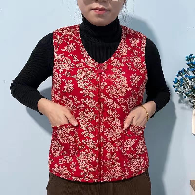 2 Winter New Fleece Fleece Cotton Vest Women's Lamb Fleece Fur Integrated Thermal Vest Mother Coat