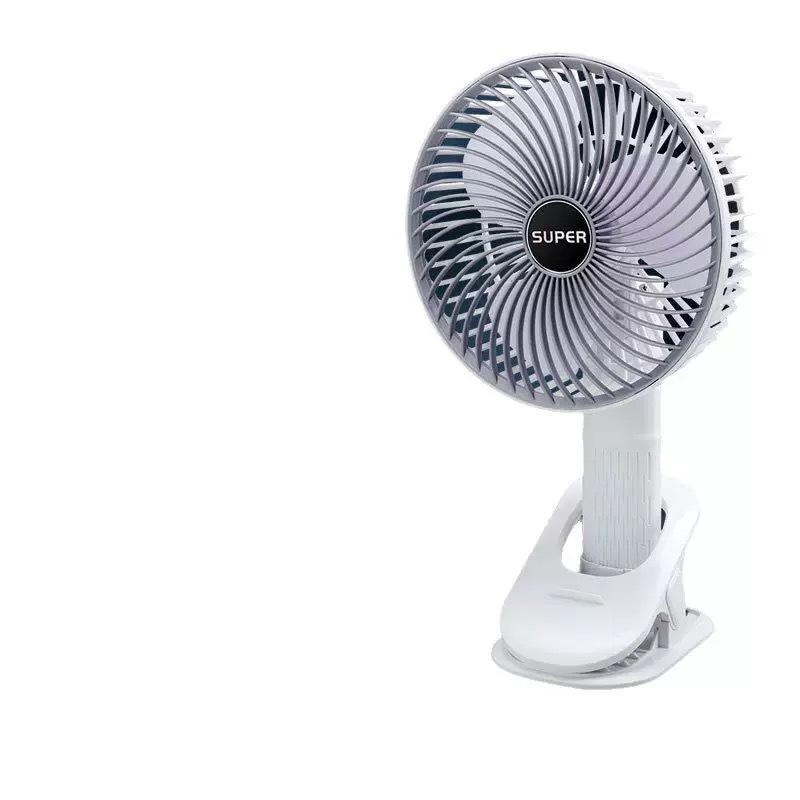 USB Portable Spray Fan with Light & Clip - Powerful Desktop Air Circulator Plug-In Type