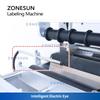ZONESUN ZS-TB101 Tabletop Single Double Side Round Bottle Labeling Machine Slideway Automatic Feeders Label Sticker Machine