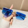 Cheetah Decorative Glasses Frameless Sunglasses Colored Men'S And Women'S Retro Leopard Head Metal Sunglasses